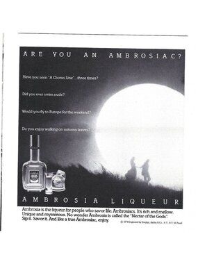 Print Ad Ambrosia Liqueur 1978 Moonlit Couple Rich Mellow Vintage Cocktail Bar